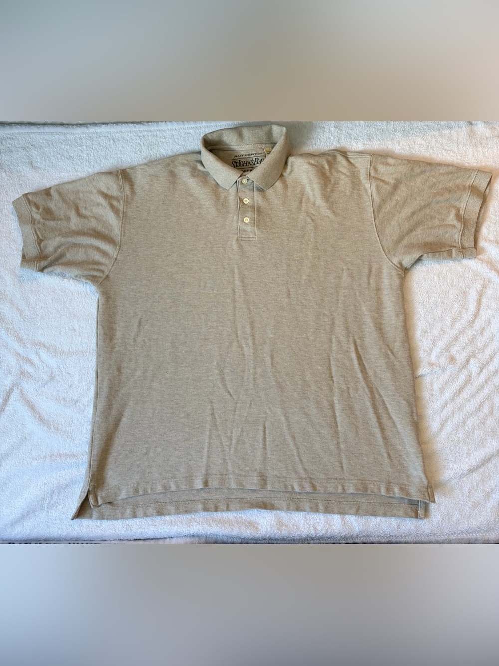St. John’s Bay Classic Men's Polo Shirt in Light Beige